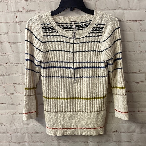 Free People Tops - Free People 3/4 Zip Sweater size Large